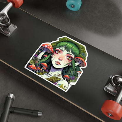 Mushroom Girl V2 Good Vibes Die-Cut Stickers