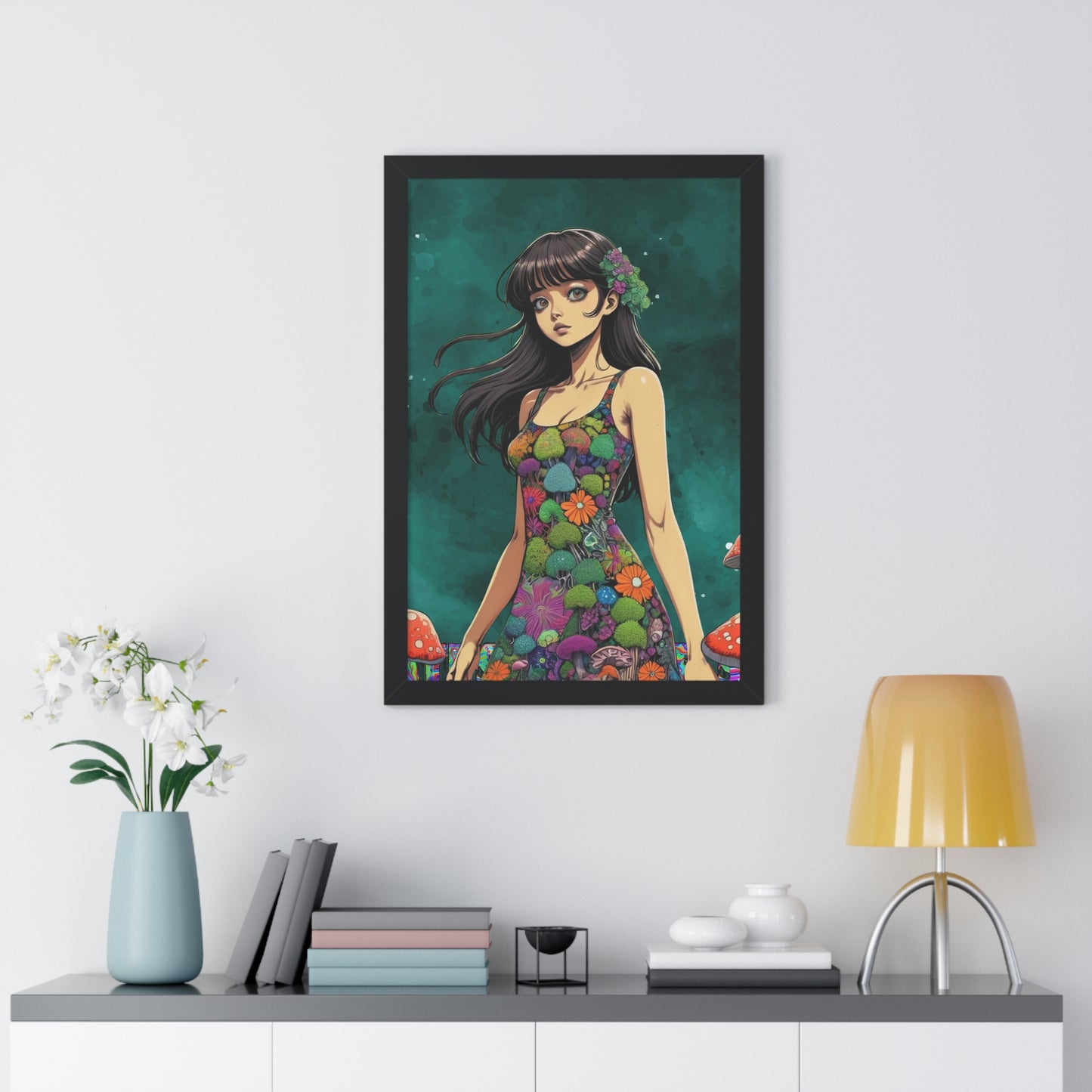 Brown Eyed Girl - Framed Vertical Poster