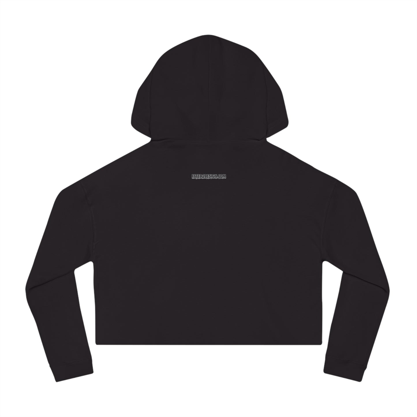 Let Fate Decide Minimalist - Women’s Cropped Hooded Sweatshirt
