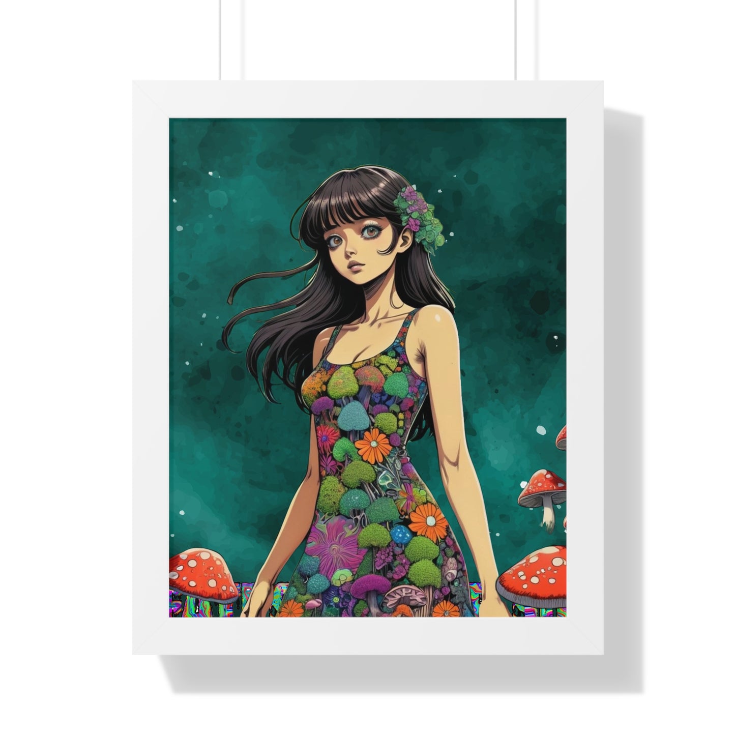 Brown Eyed Girl - Framed Vertical Poster