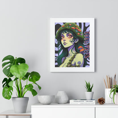 Good Vibes Mosshead - Framed Vertical Poster