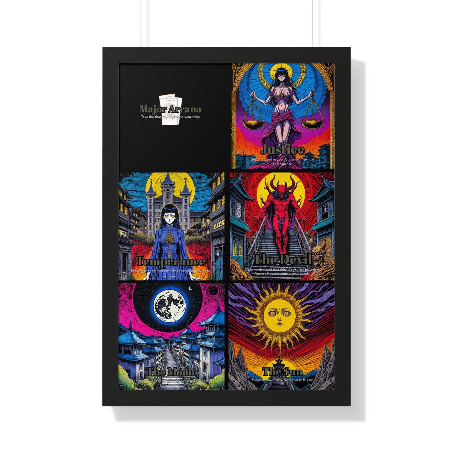 Major Arcana 3 of 4 Framed Vertical Poster