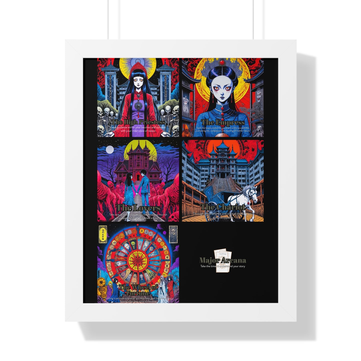 Major Arcana 2 of 4 Framed Vertical Poster