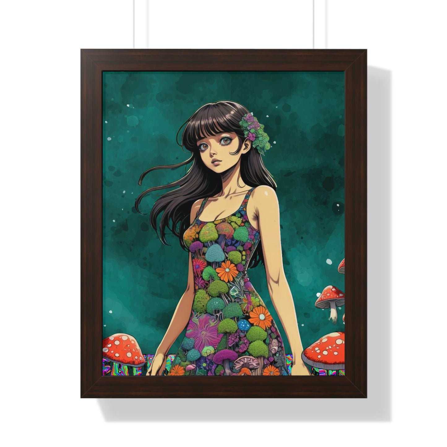 Brown Eyed Girl - Framed Vertical Poster