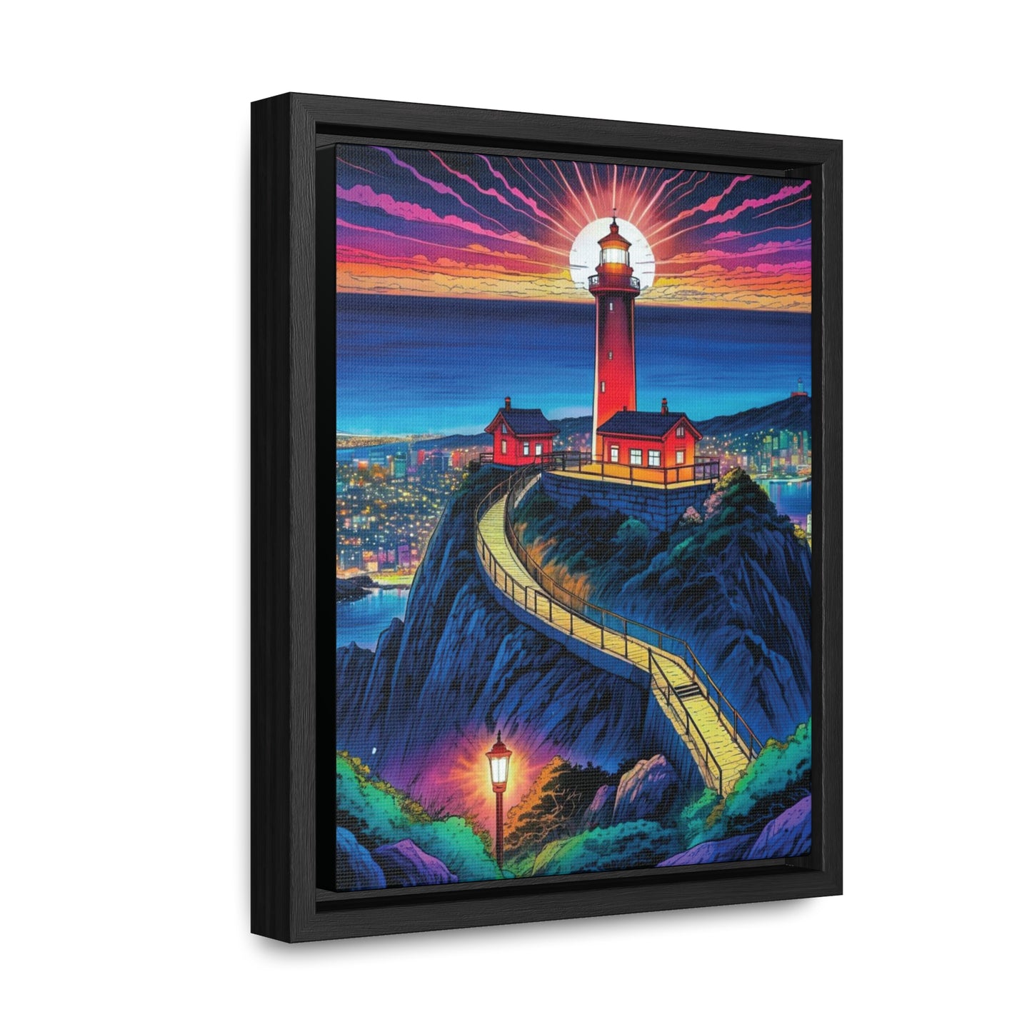 The Cliff Lighthouse 2 - Framed Wall Art