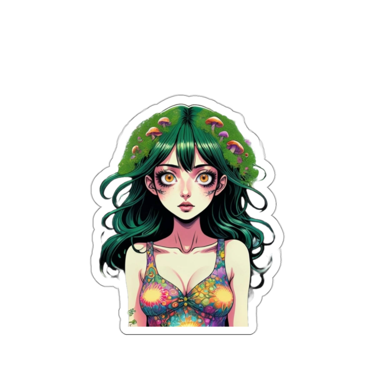 Mushroom Girl V9 Good Vibes Die-Cut Stickers