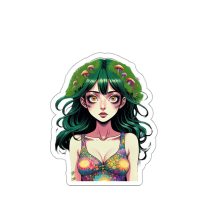 Mushroom Girl V9 Good Vibes Die-Cut Stickers