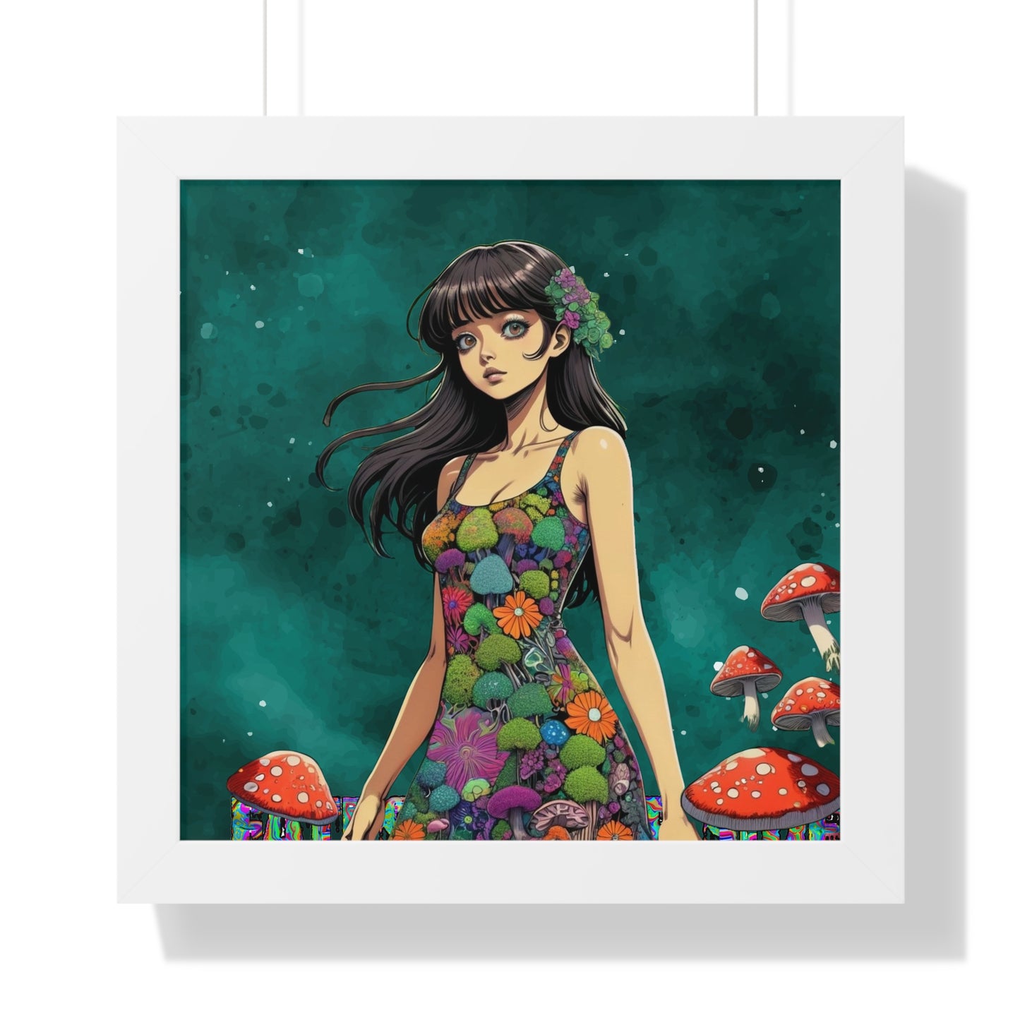 Brown Eyed Girl - Framed Vertical Poster