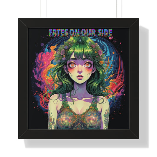 Acid Fates On Our Side - Framed Vertical Poster