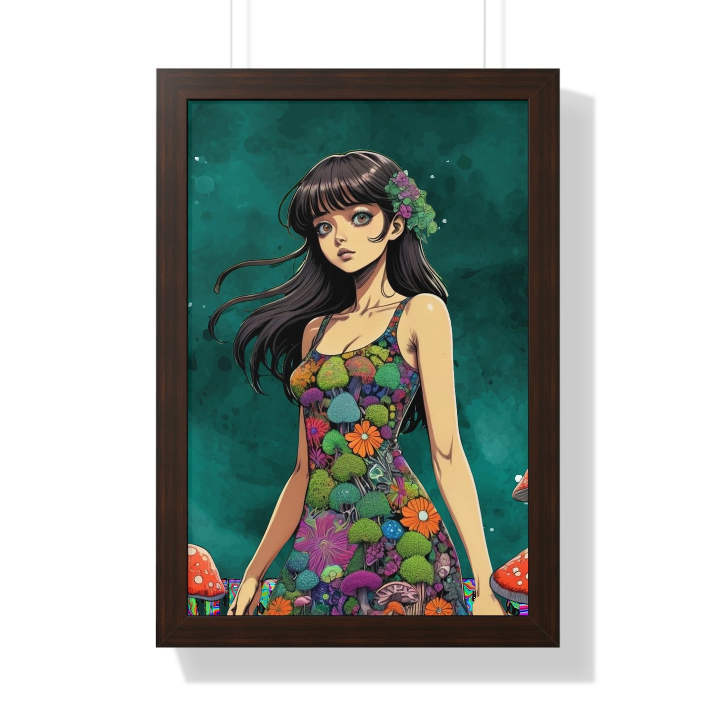 Brown Eyed Girl - Framed Vertical Poster