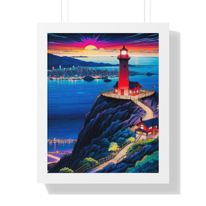 Guide Us Cliff 7 Framed Vertical Poster