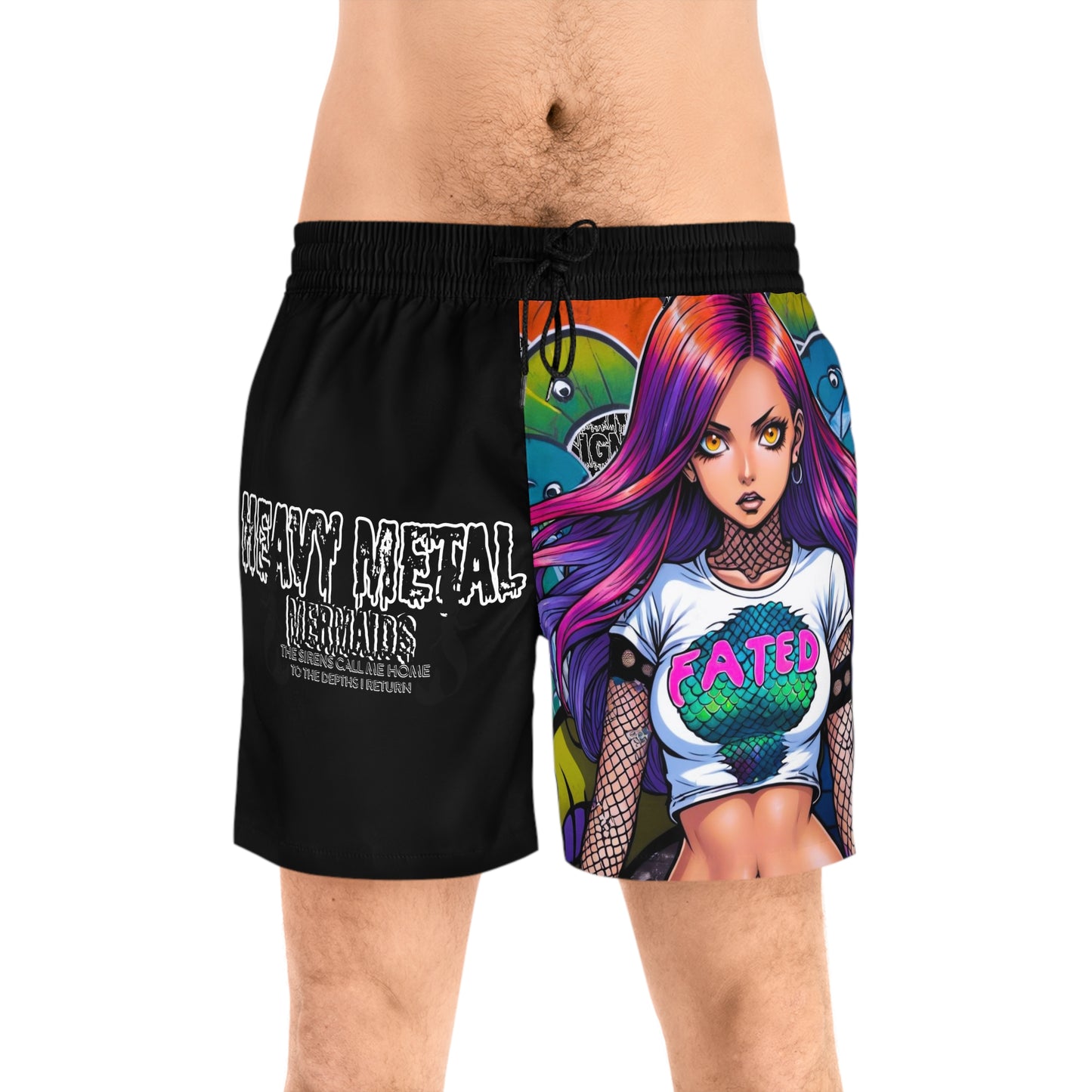 Heavy Metal Fated 4 - Men's Mid-Length Swim Shorts