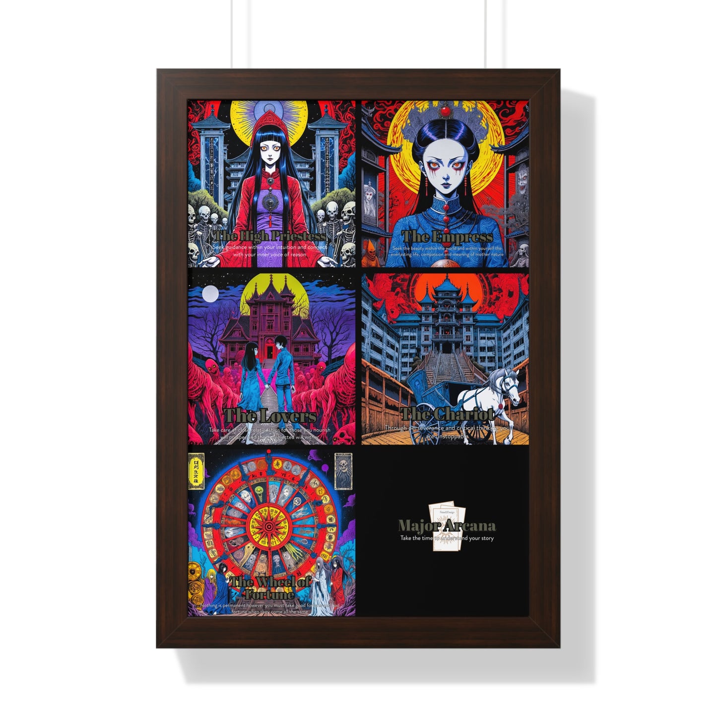 Major Arcana 2 of 4 Framed Vertical Poster