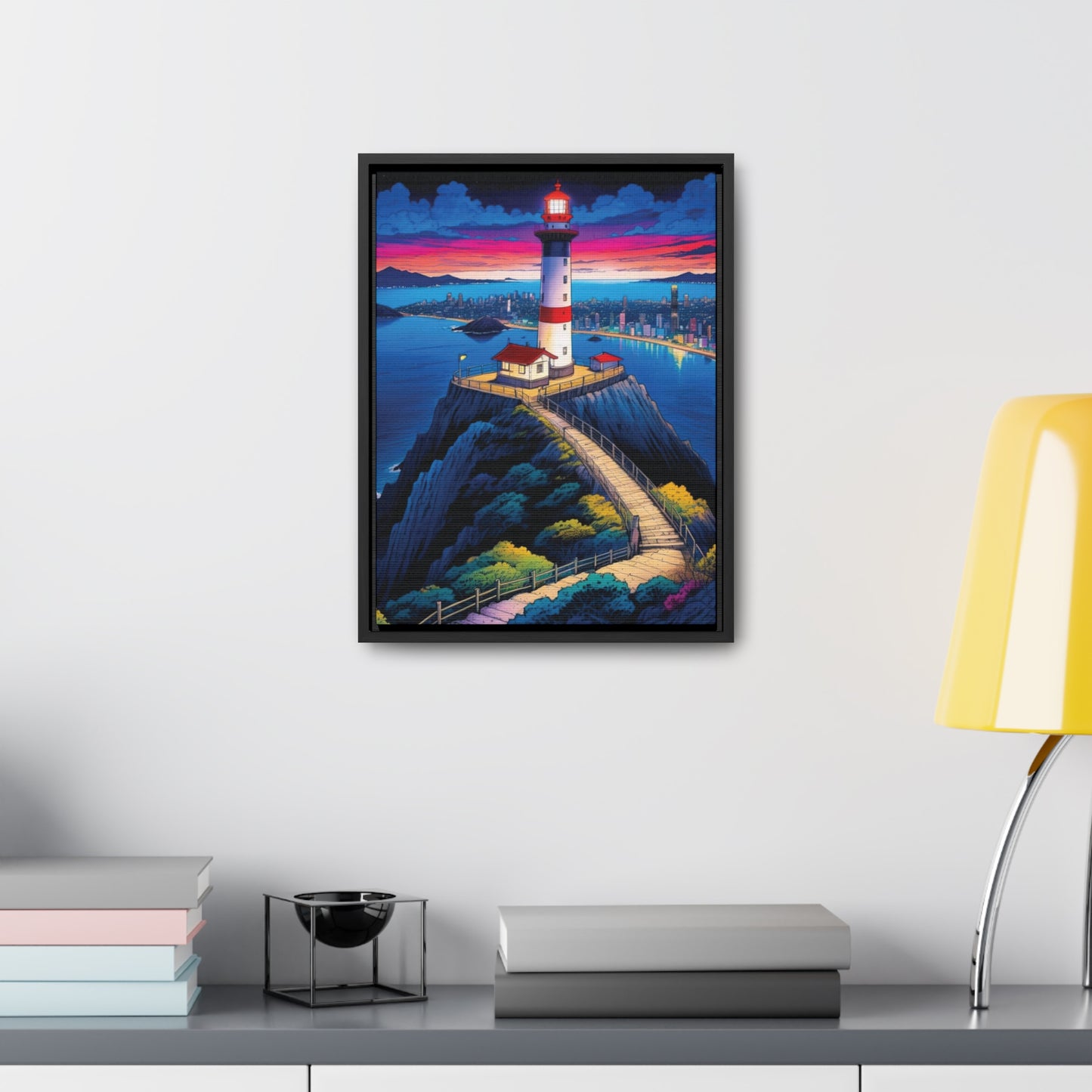The Cliff Lighthouse 6 - Framed Wall Art