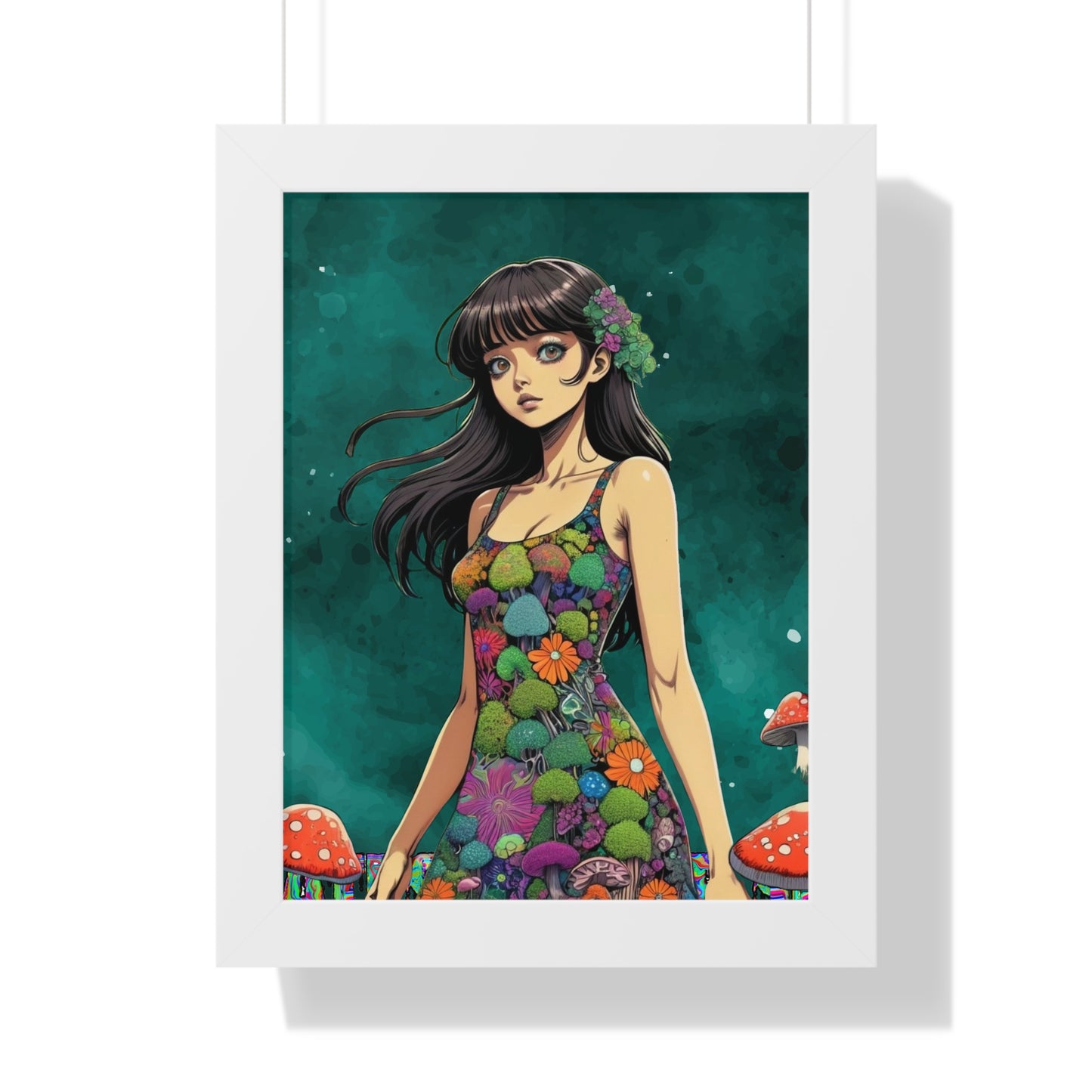 Brown Eyed Girl - Framed Vertical Poster