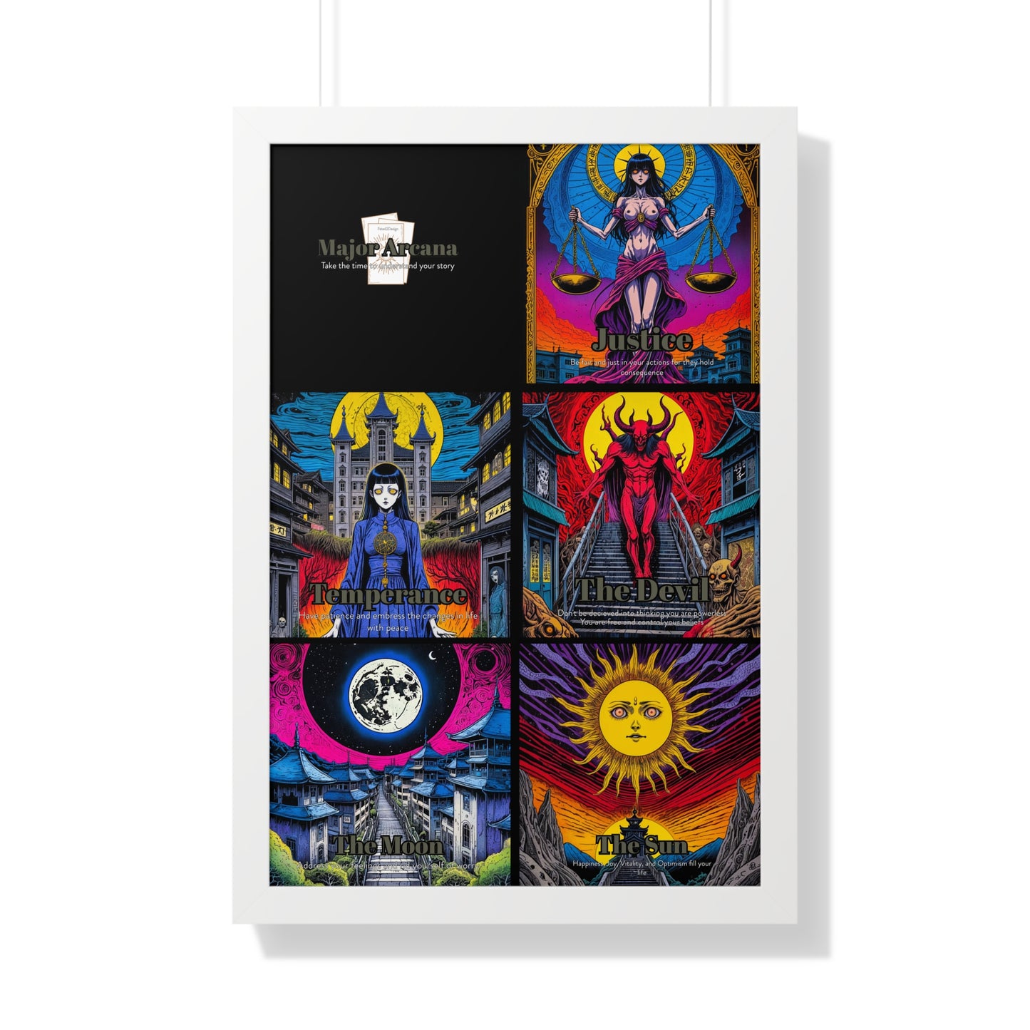 Major Arcana 3 of 4 Framed Vertical Poster