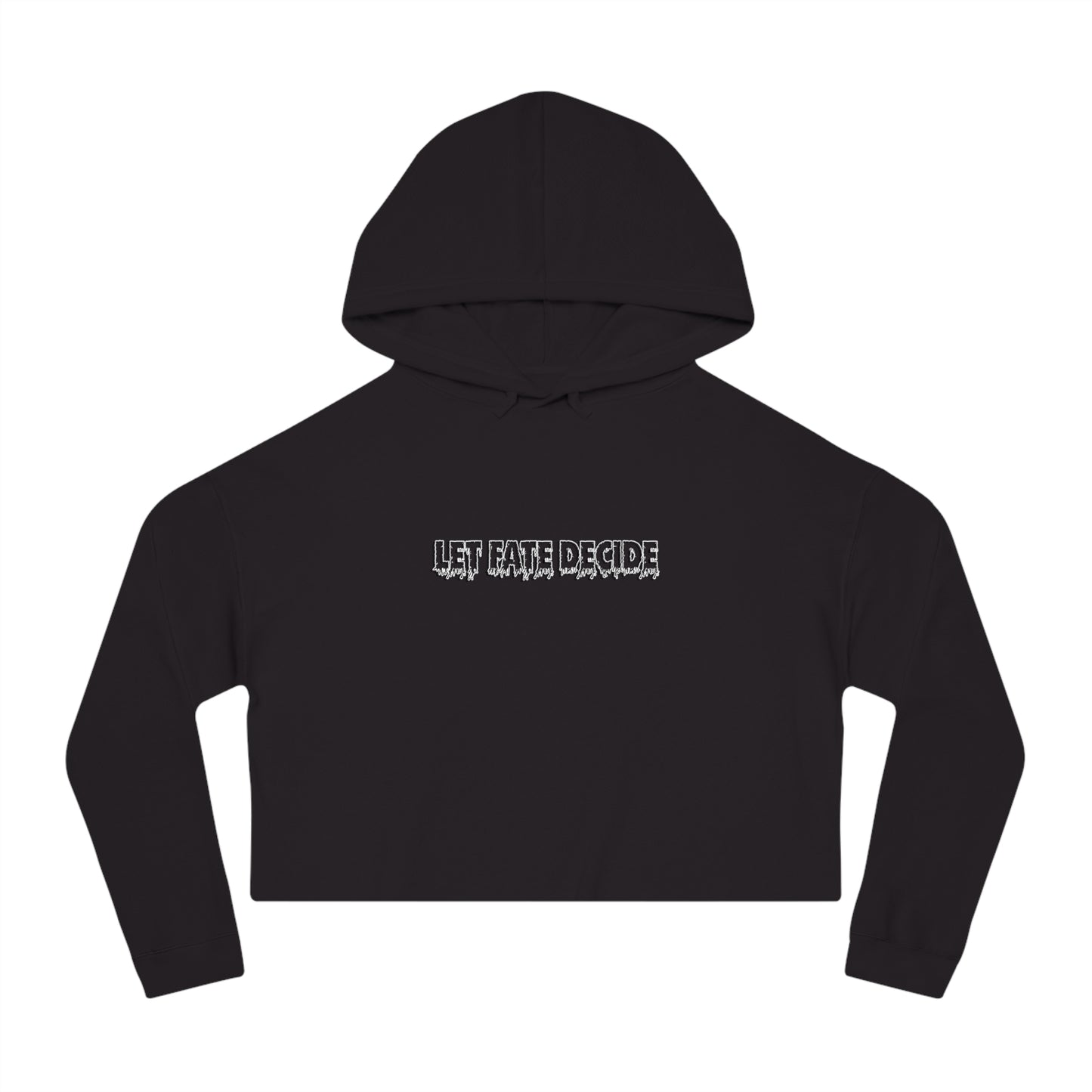 Let Fate Decide Minimalist - Women’s Cropped Hooded Sweatshirt