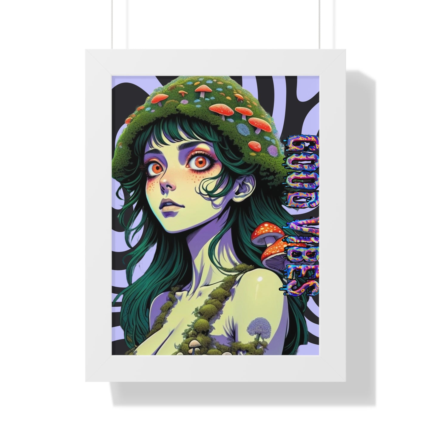 Good Vibes Mosshead - Framed Vertical Poster