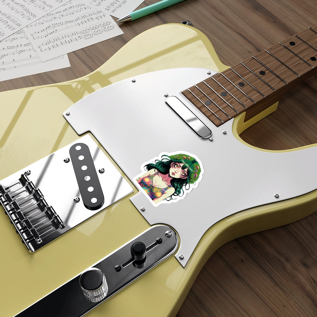 Mushroom Girl V9 Good Vibes Die-Cut Stickers