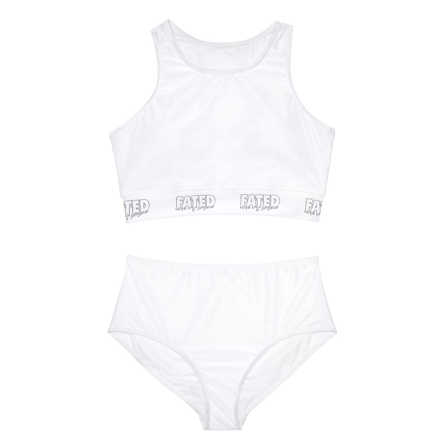 Fated Super Minimalist White - Sporty Bikini Set