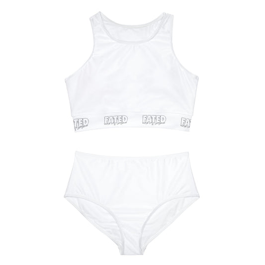 Fated Super Minimalist White - Sporty Bikini Set