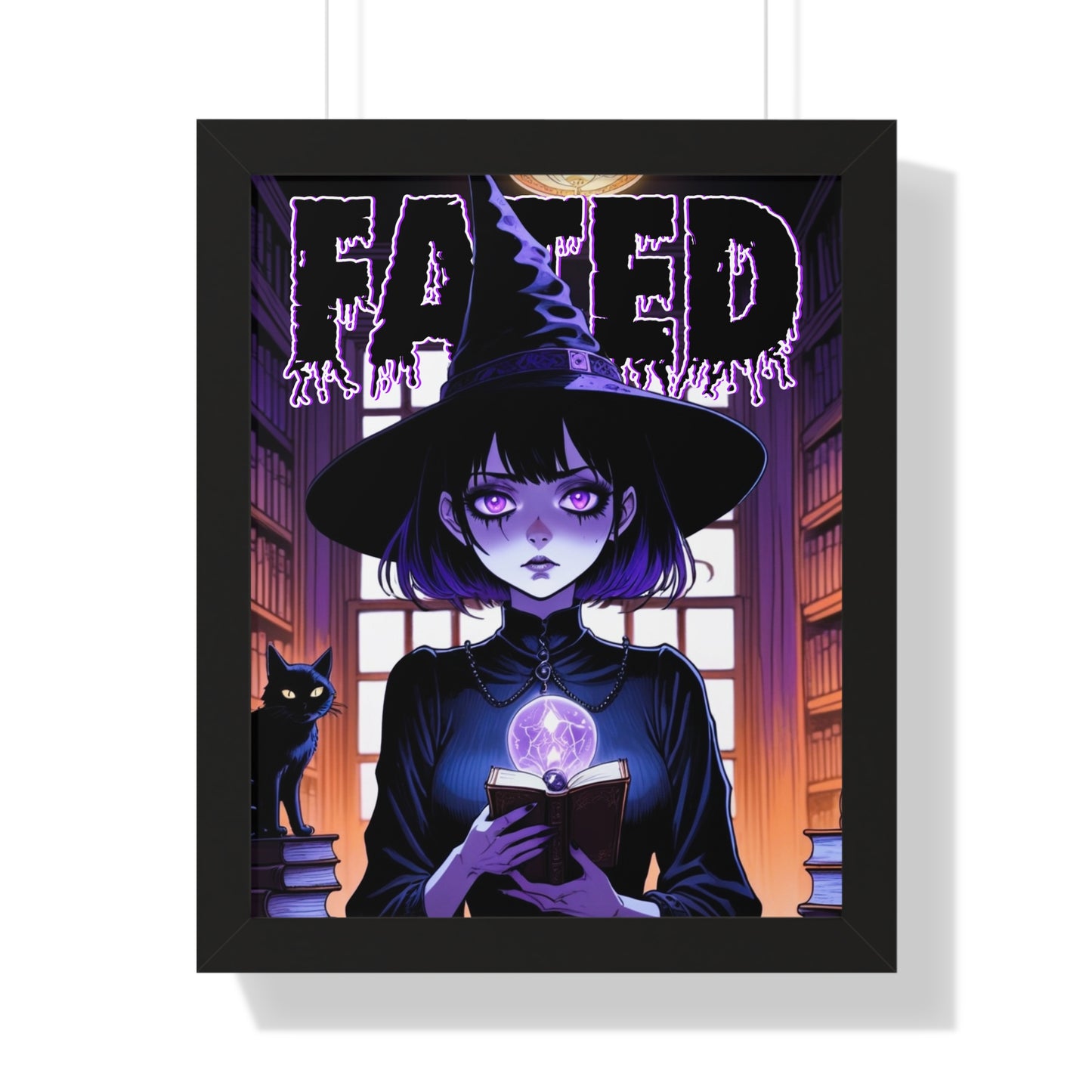 Fated Scholarly Witch Framed Vertical Poster