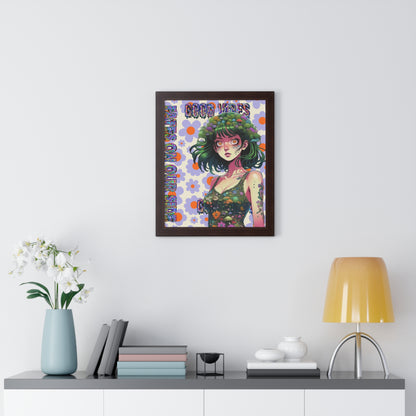 Good Vibes Flower Power - Framed Vertical Poster