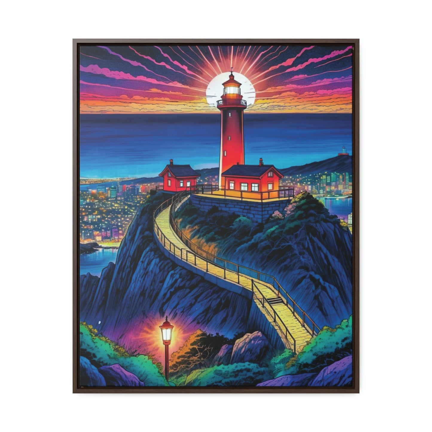 The Cliff Lighthouse 2 - Framed Wall Art