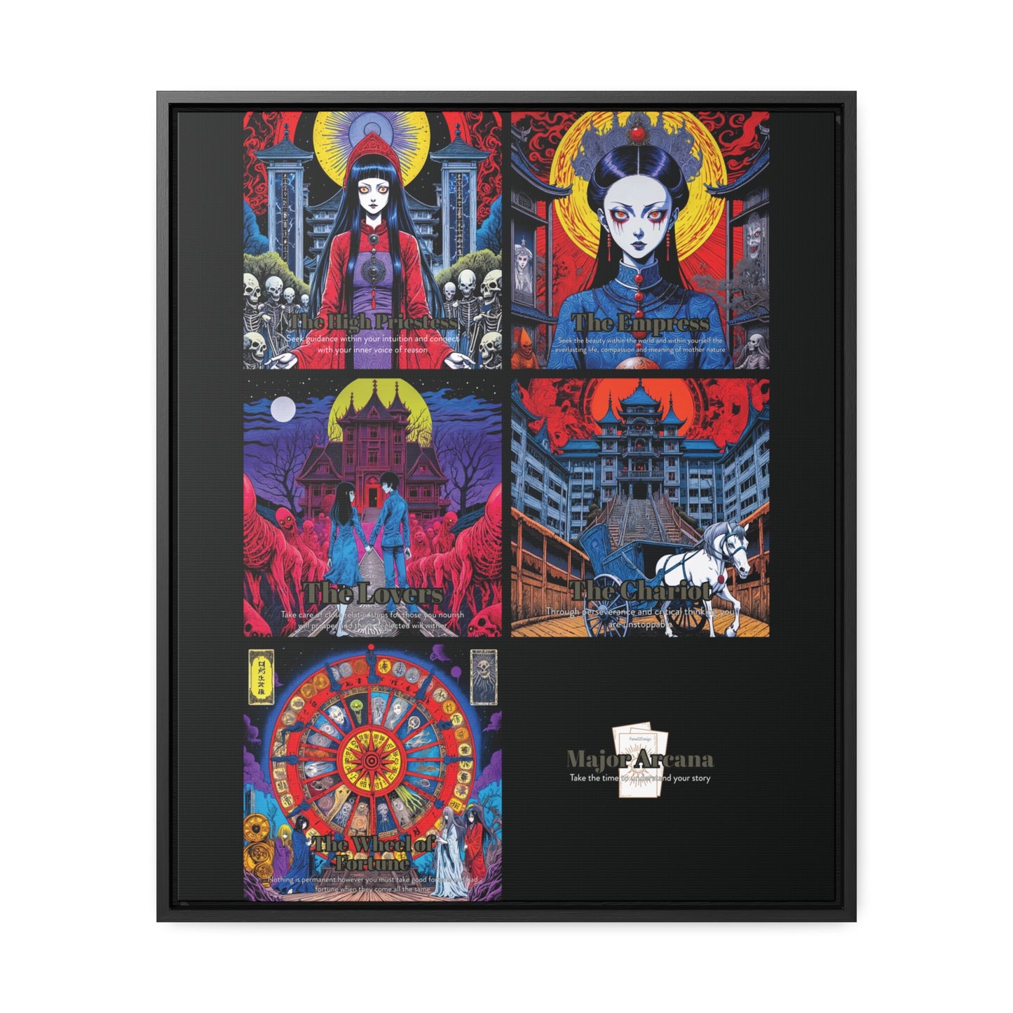 Major Arcana 2 of 4 - Framed Wall Art