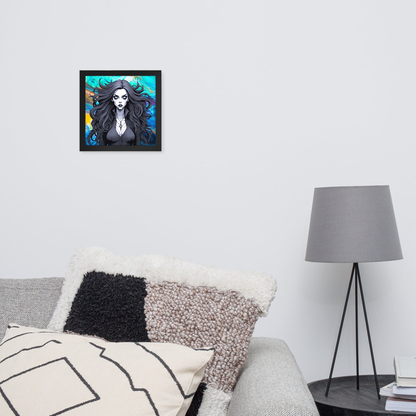 BW Marble V28 Framed Poster