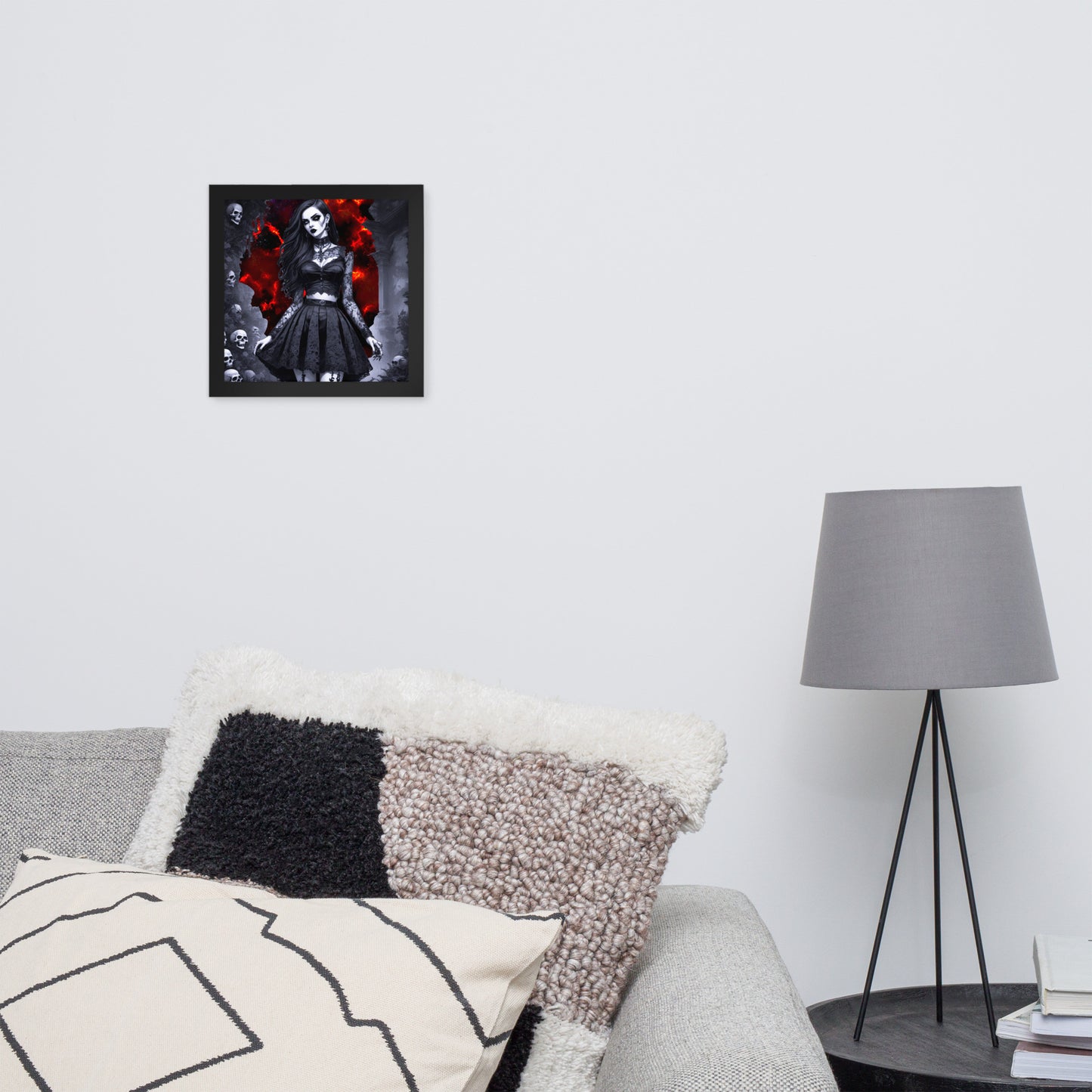BW Marble V16 Framed Poster