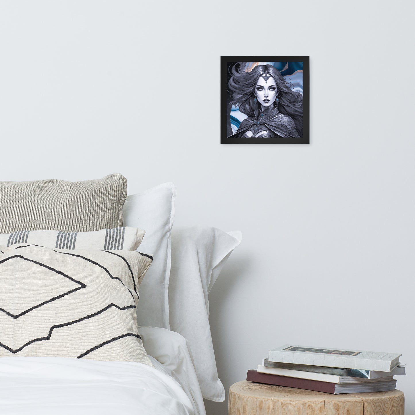 BW Marble V13 Framed Poster