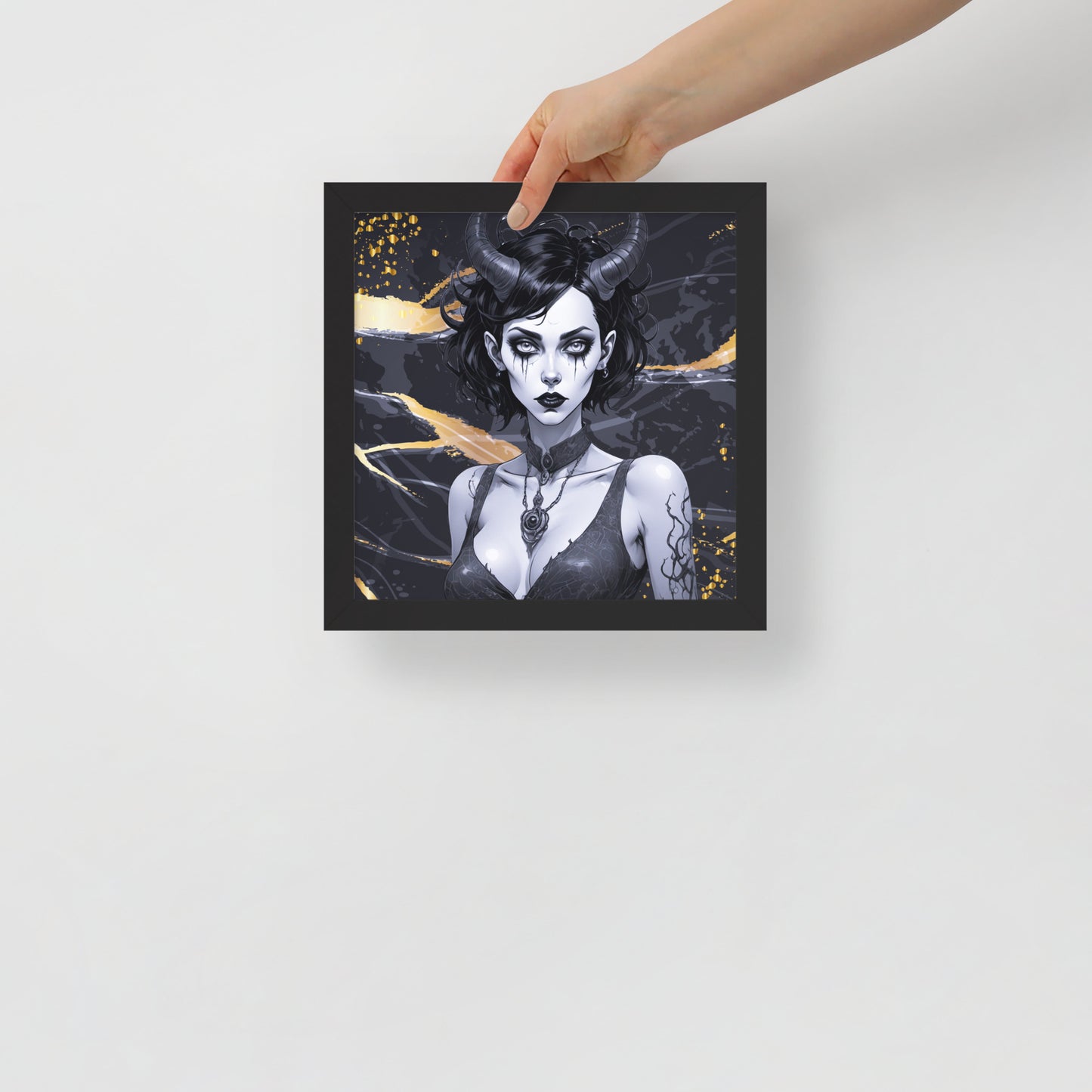 BW Marble V9 Framed Poster