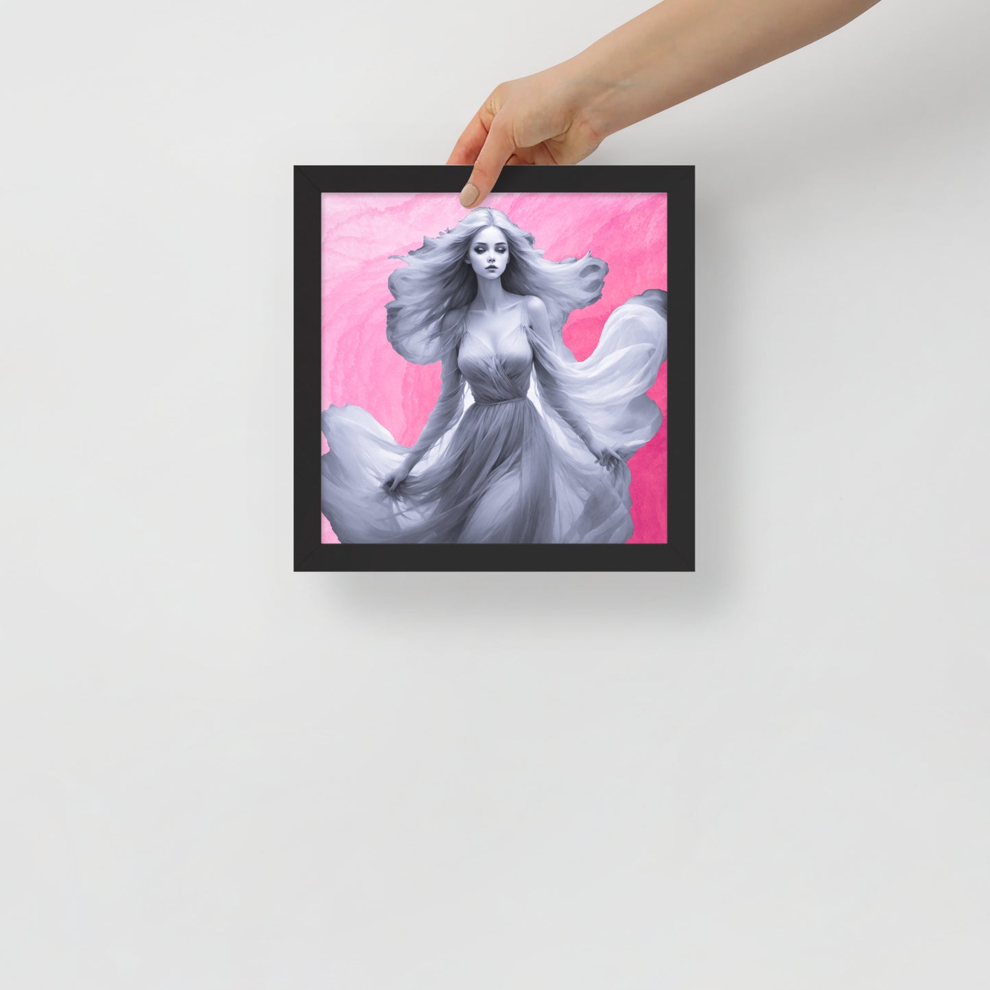 BW Marble V8 Framed Poster