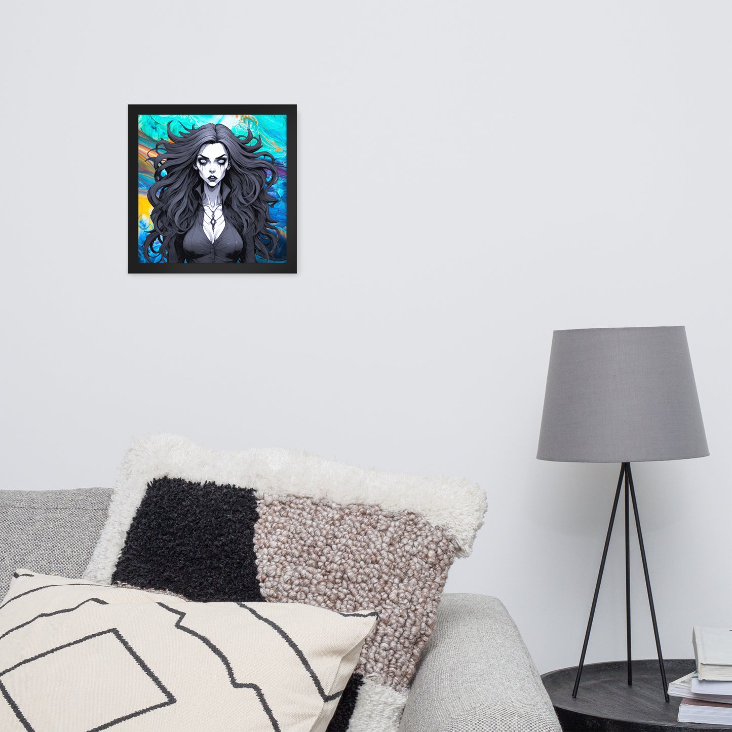 BW Marble V28 Framed Poster