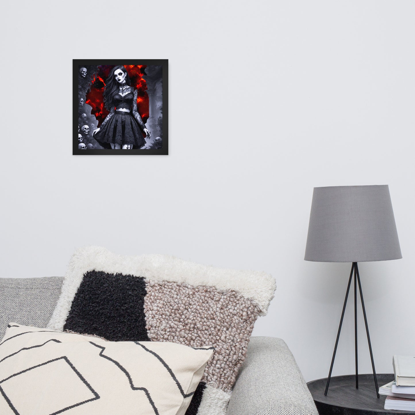 BW Marble V16 Framed Poster