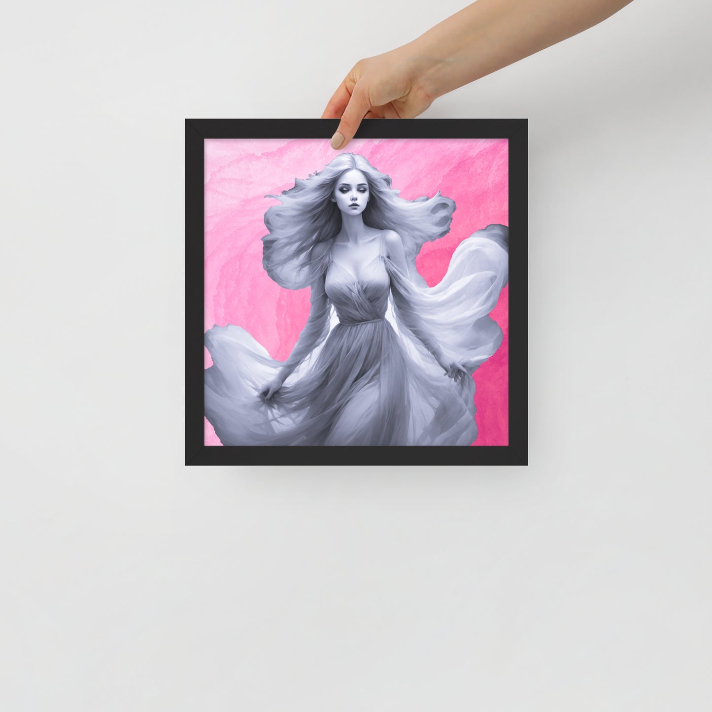 BW Marble V8 Framed Poster
