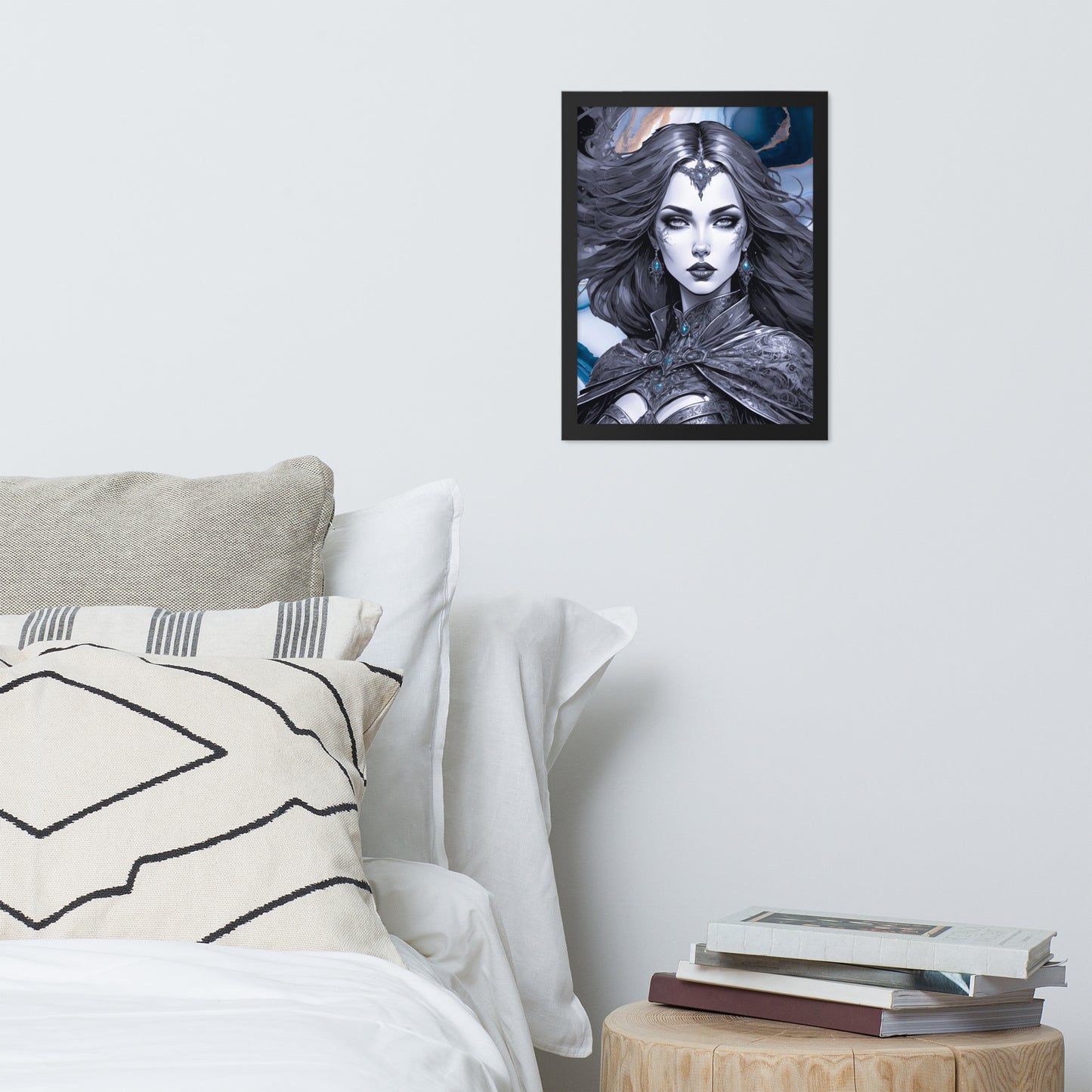 BW Marble V13 Framed Poster
