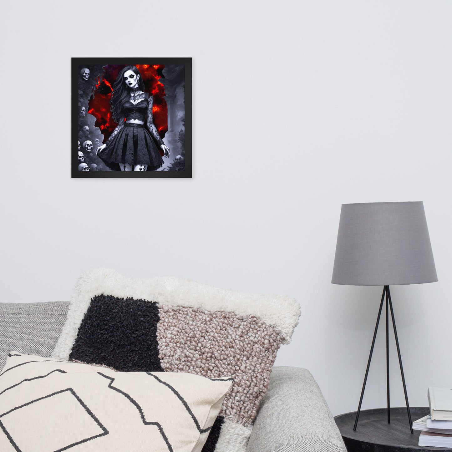 BW Marble V16 Framed Poster