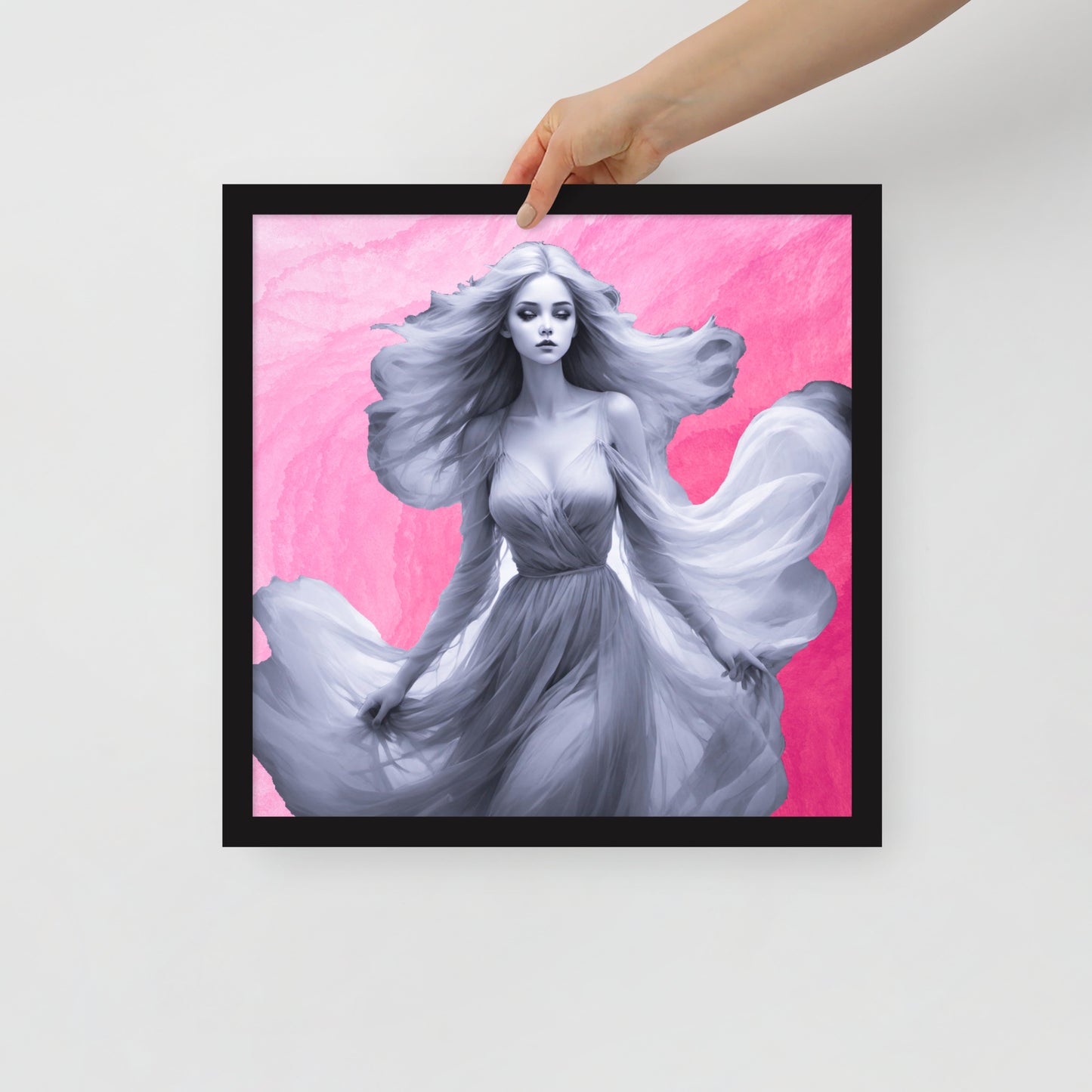 BW Marble V8 Framed Poster