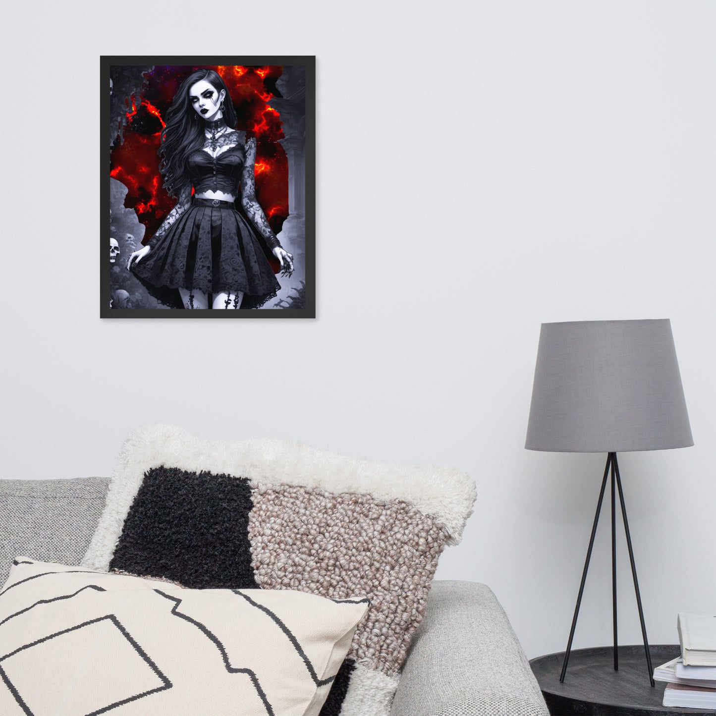 BW Marble V16 Framed Poster