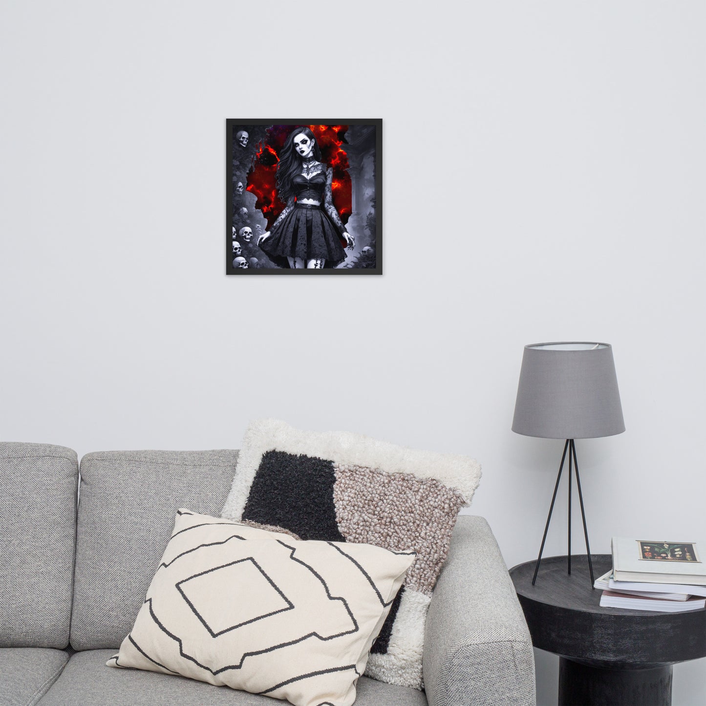 BW Marble V16 Framed Poster