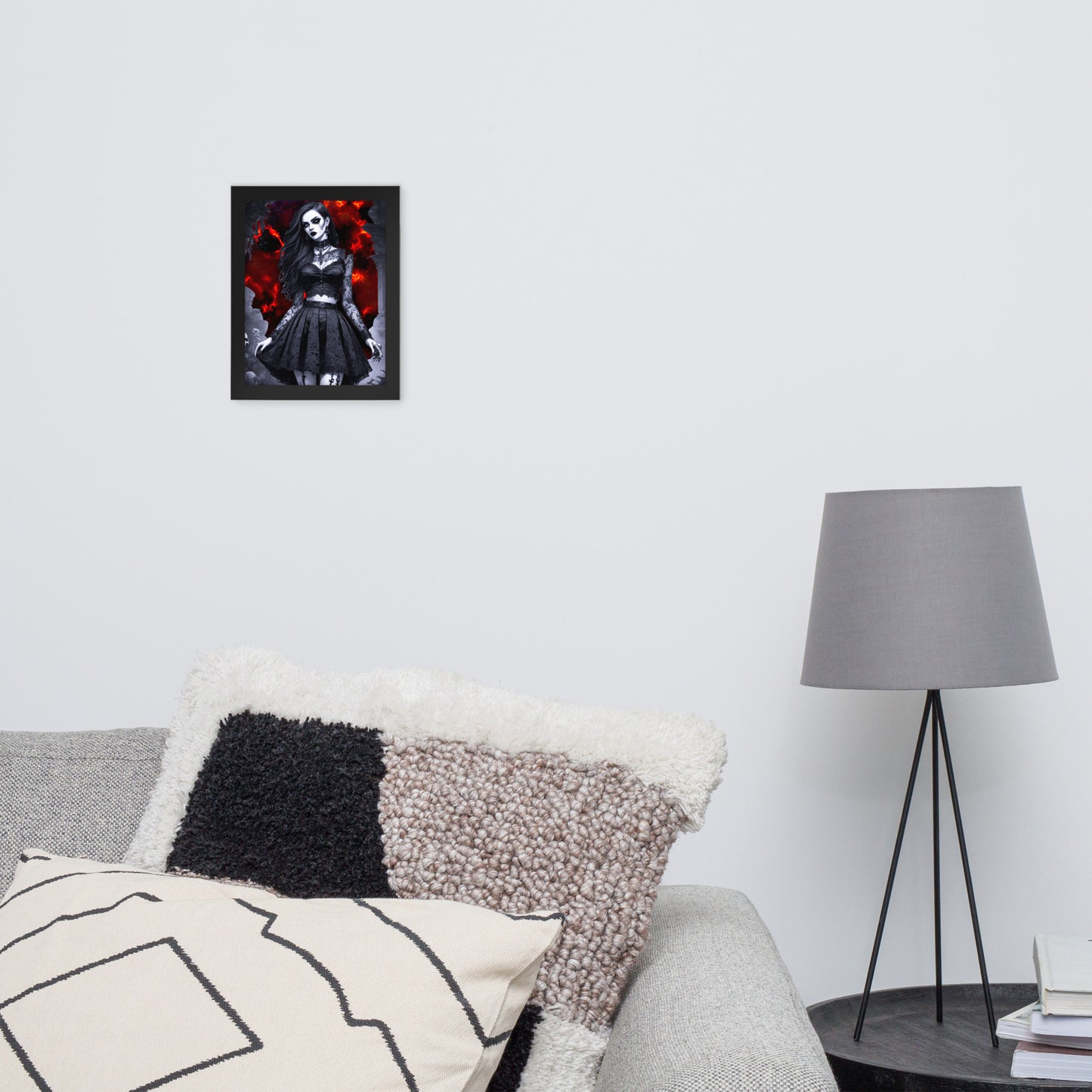 BW Marble V16 Framed Poster