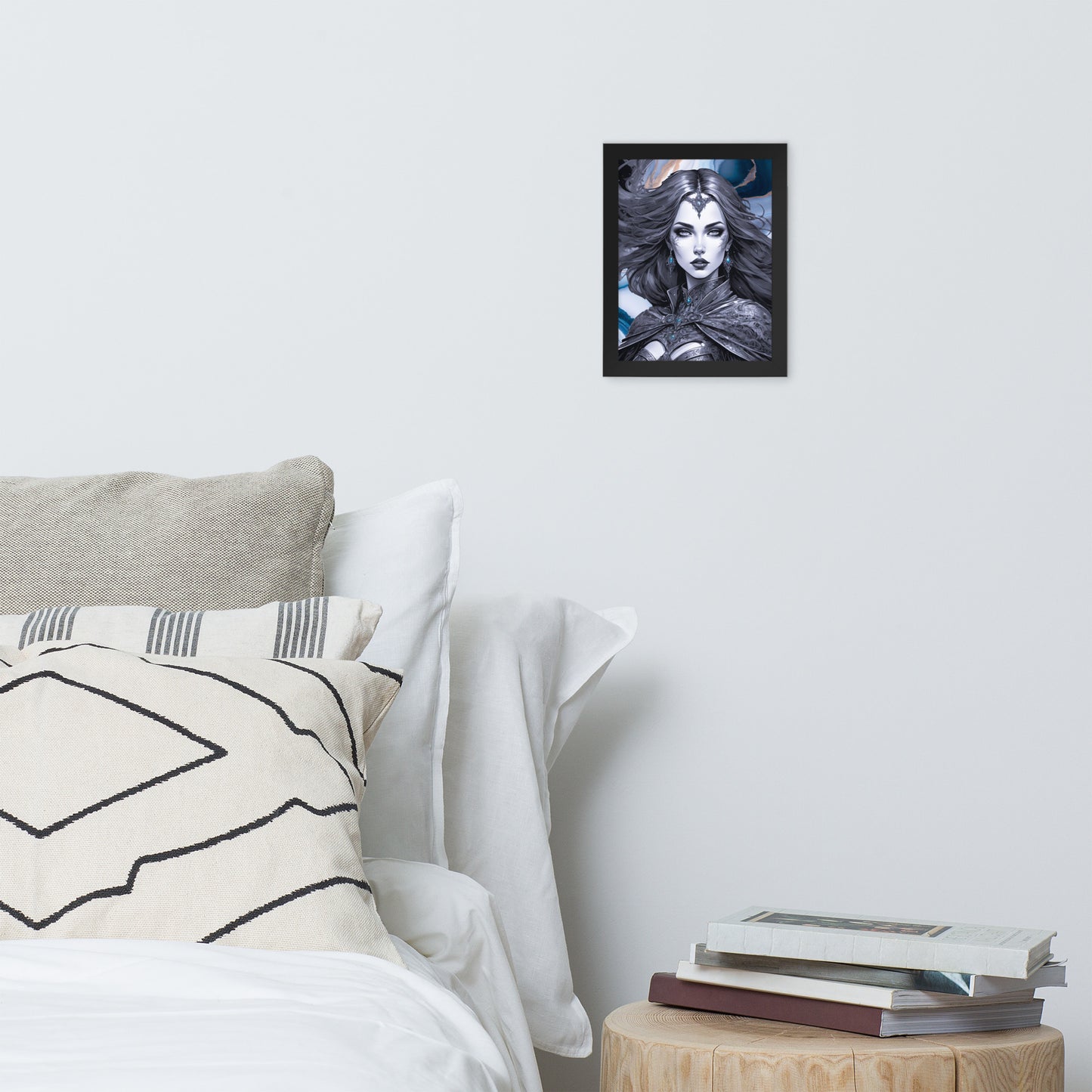BW Marble V13 Framed Poster