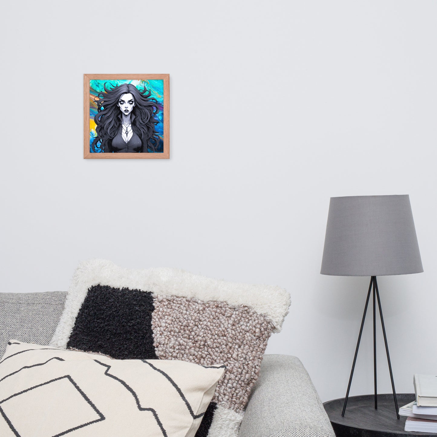 BW Marble V28 Framed Poster