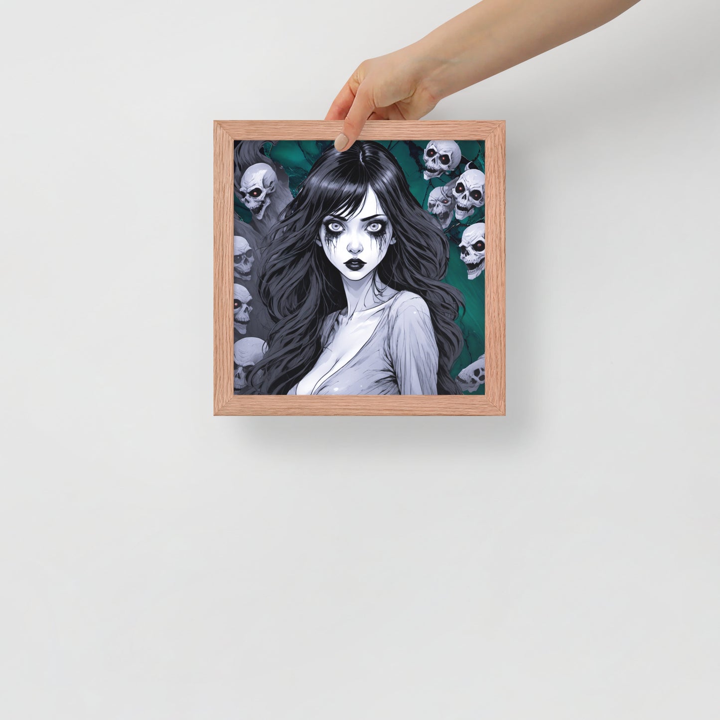 BW Marble V11 Framed Poster