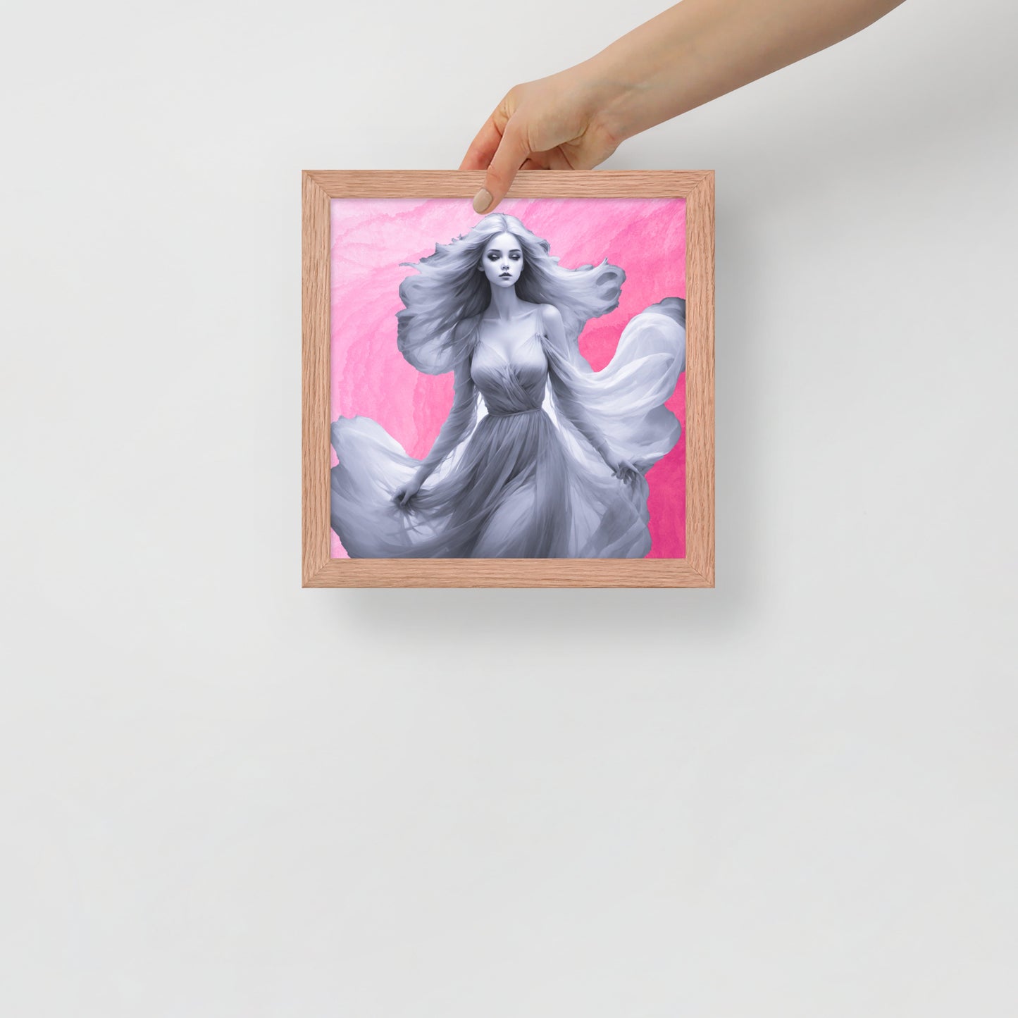 BW Marble V8 Framed Poster