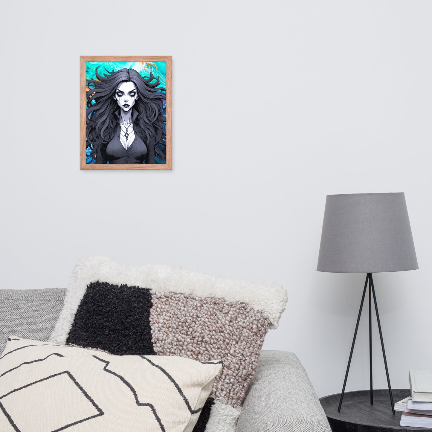 BW Marble V28 Framed Poster