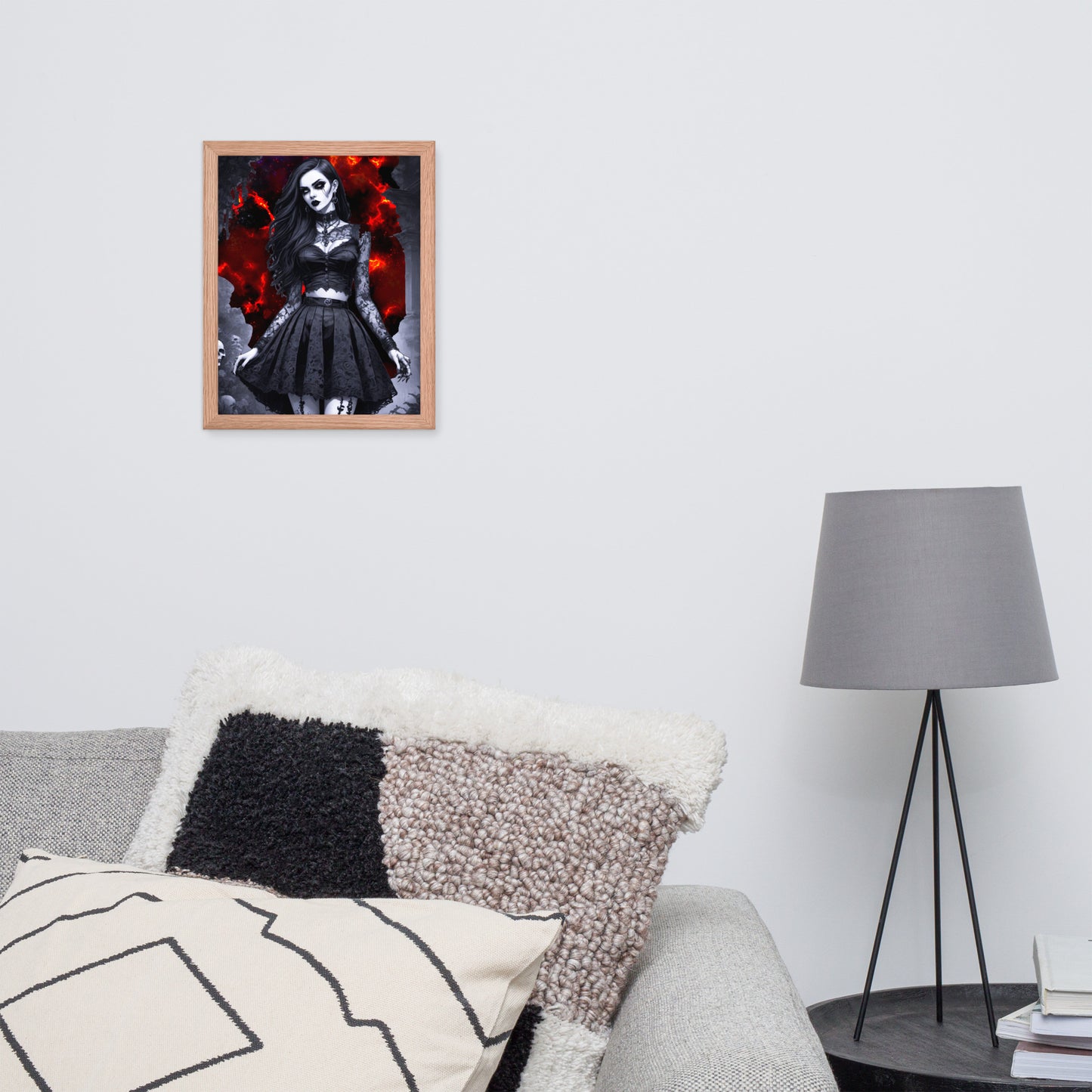 BW Marble V16 Framed Poster