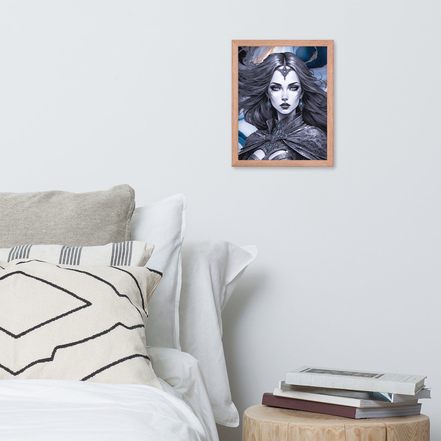 BW Marble V13 Framed Poster